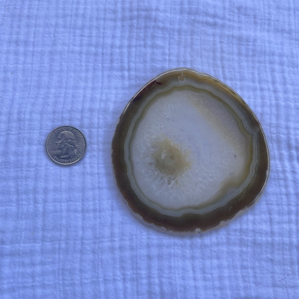 Drilled Agate Plate/Slab Crystal